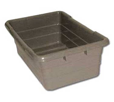 Omcan 10936 Stack & Nest Jumbo Lug, 25" x 16" x 8.5", 100 lb, Gray Plastic