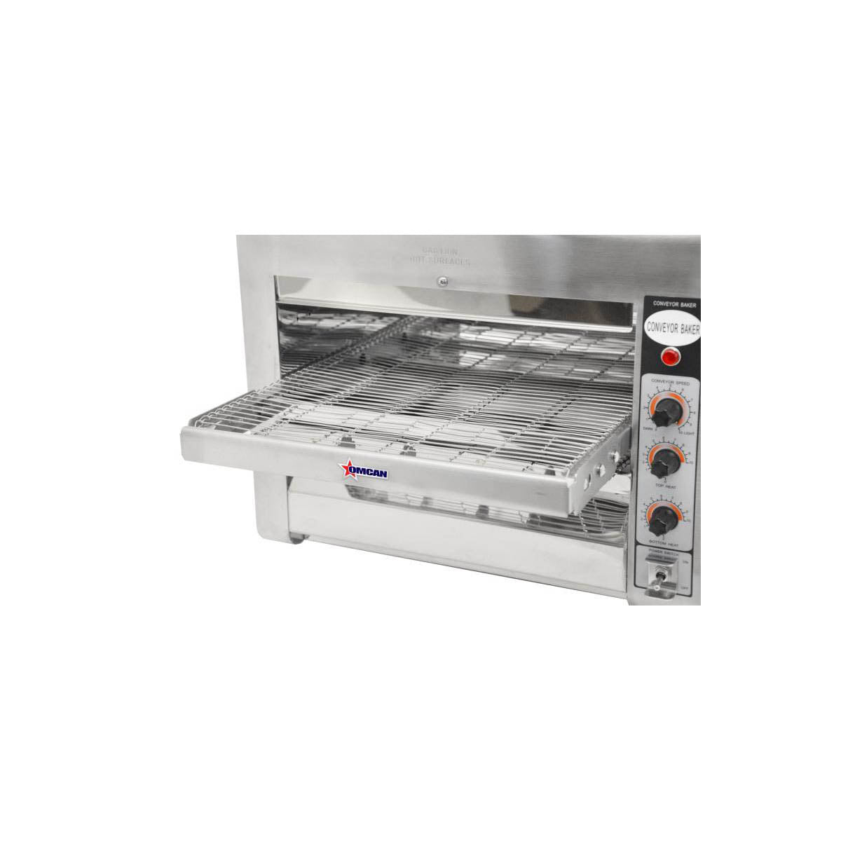 Omcan 11387 Single Deck Countertop Electric Conveyor Oven, 240V | 18.5" Wide