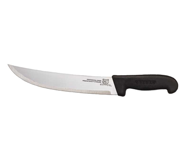 Omcan 12250 Stamped 10" Steak Knife, Granton Blade, Plastic Handle Color Options