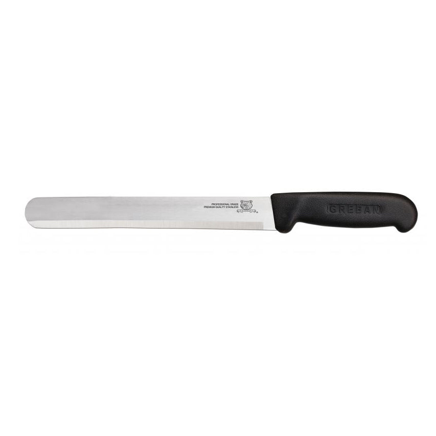 Omcan 12573 Slicing Knife, 14" Stamped Blade, Polypropylene Handle Color Options - Individual