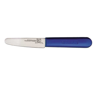 Omcan 12750 Clam Knife, 3-1/2" Blade, Blue Plastic Handle, Greban