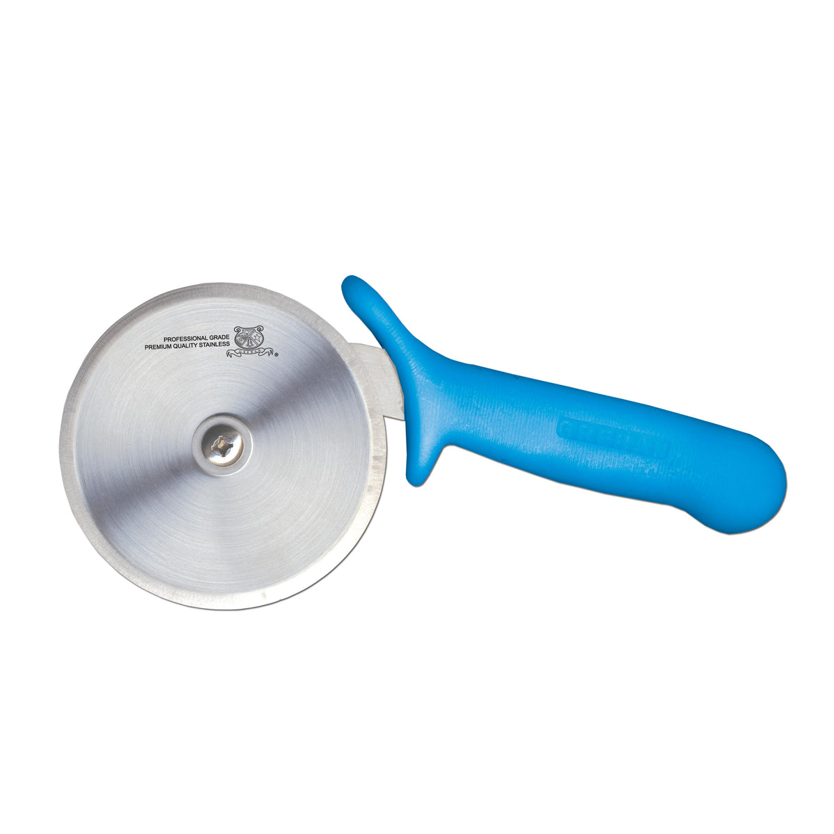 Omcan 12811 Pizza Cutter - 4" R-Style Blade with Blue Handle, Smallwares Specialty Cutlery
