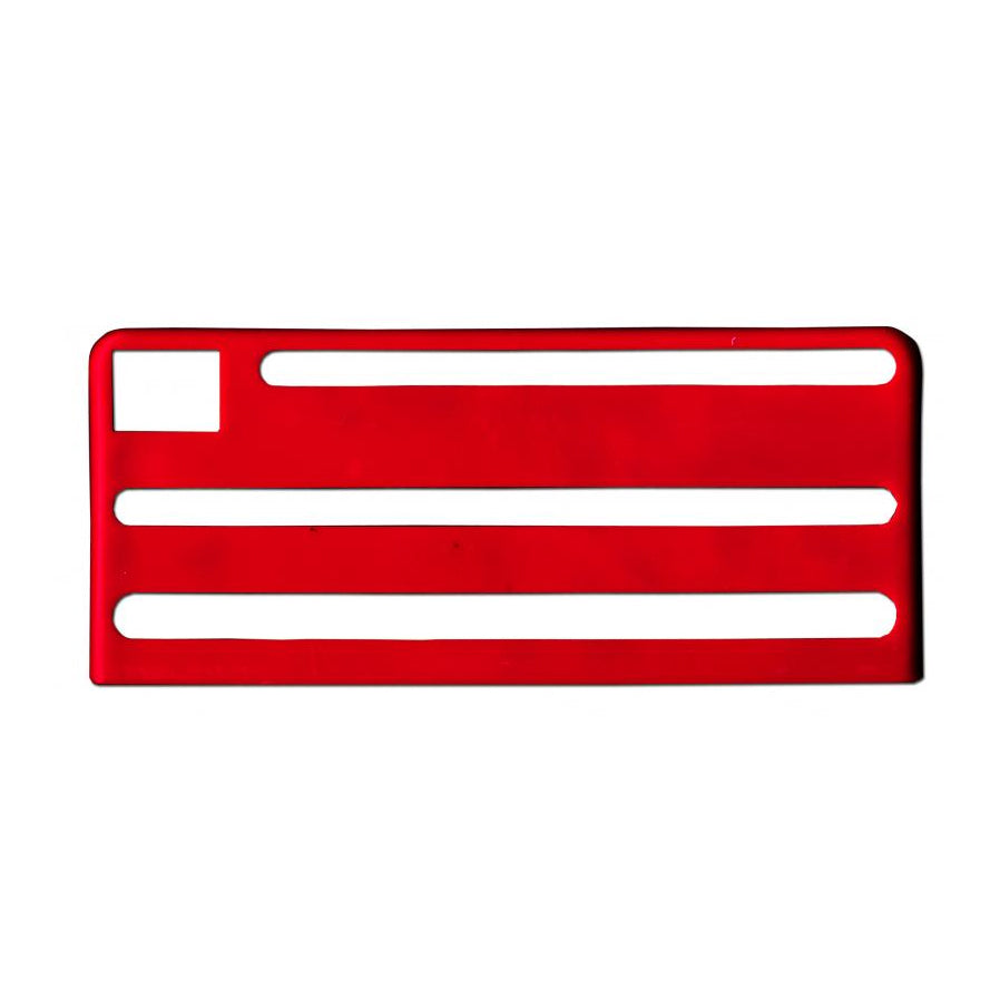 Omcan 12919 Kitchen Knife Rack Holder with Red Insert, Stainless Steel Base, Space-Saving Design | 0" Wide