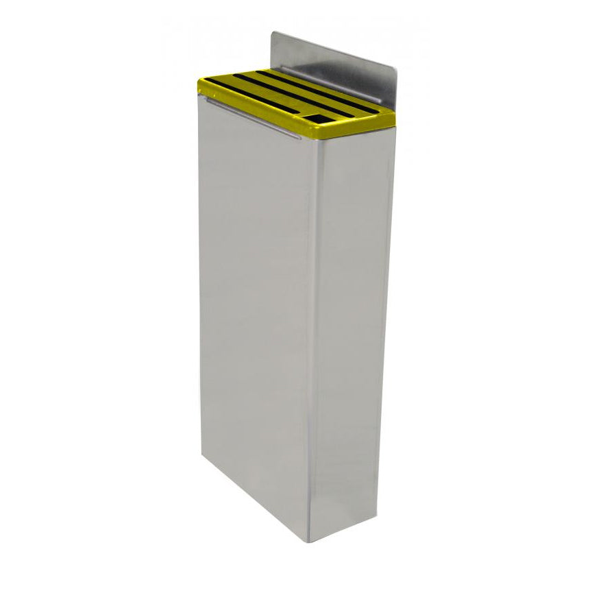 Omcan 12924 Knife Rack - Holds 3 Knives + 1 Sharpening Steel, 4 Slots, Stainless Steel, Yellow Insert | 0" Wide