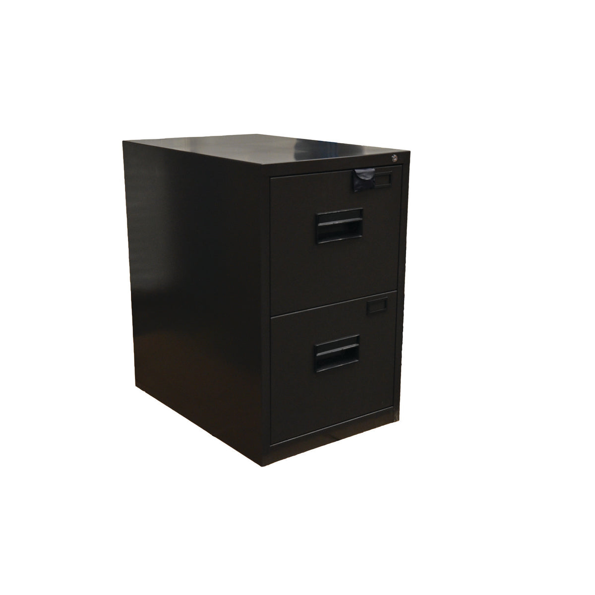 Omcan 13073 18-1/4" Charcoal Black Vertical Filing Cabinet, 2 Drawers, Office Storage