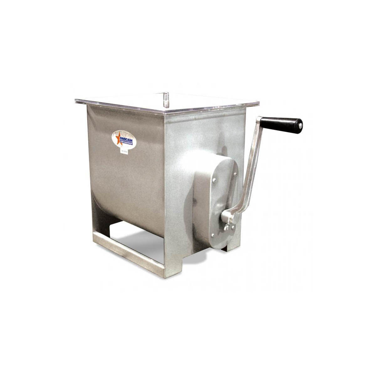 Omcan 44425 MM-44 Manual Meat Mixer, 44lb Capacity, Stainless Steel Tank, Removable Paddle, Hand-Crank | 12.6" Wide