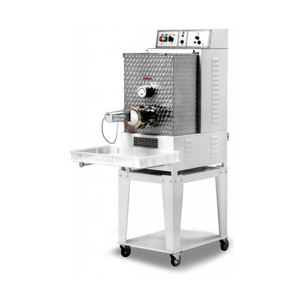 Omcan 13236 (PM-IT-0025-T) Floor Model Pasta Machine, 26 lbs Tank Capacity, 55 lbs Output/hr, 1120 Watts, 1-1/2 Hp | 18" Wide