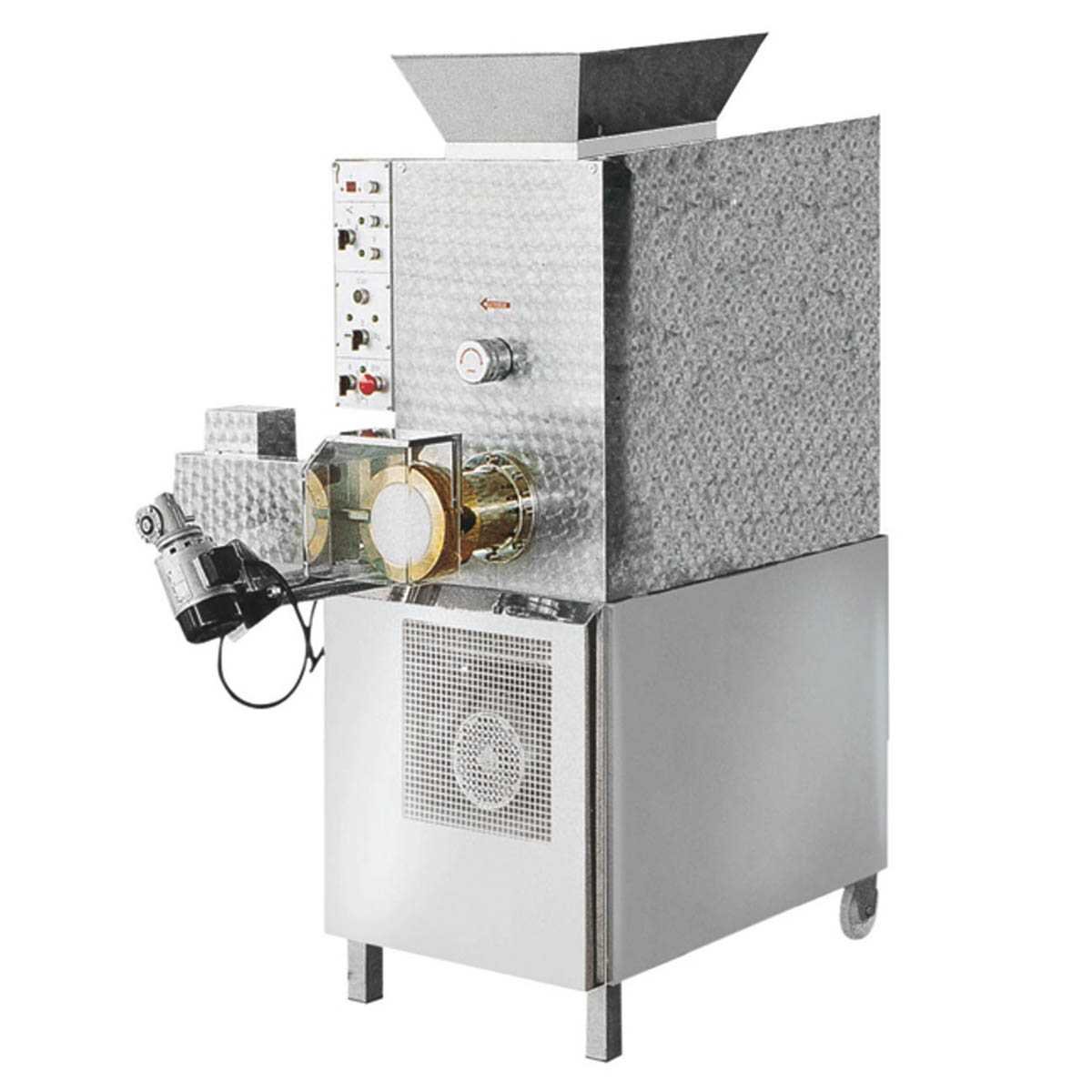 Omcan 13286 (PM-IT-0080) Floor Model Pasta Machine, 110 lbs Tank Capacity, 176 lbs Output/hr, 5-1/2 Hp and 2-1/2 Hp (Motor for Paddle) | 33" Wide