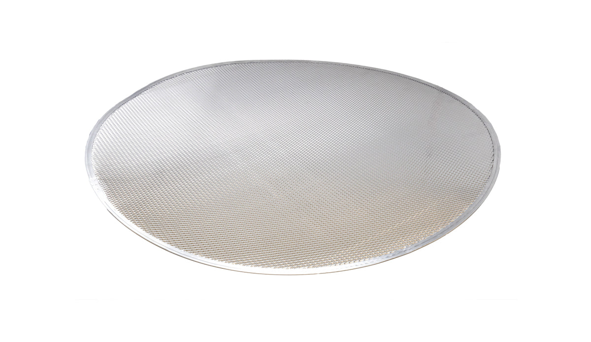 Omcan 13490 Pizza Screen - 30" Heavy-Duty Aluminum Crimped Disk for Pizza Baking