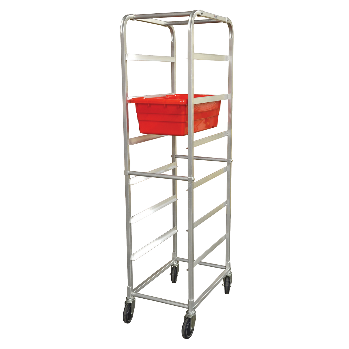 Omcan 13498 Aluminum Full Size Mobile Lug Rack w/ 6 Lug Capacity | 4 - 6 lug capacity