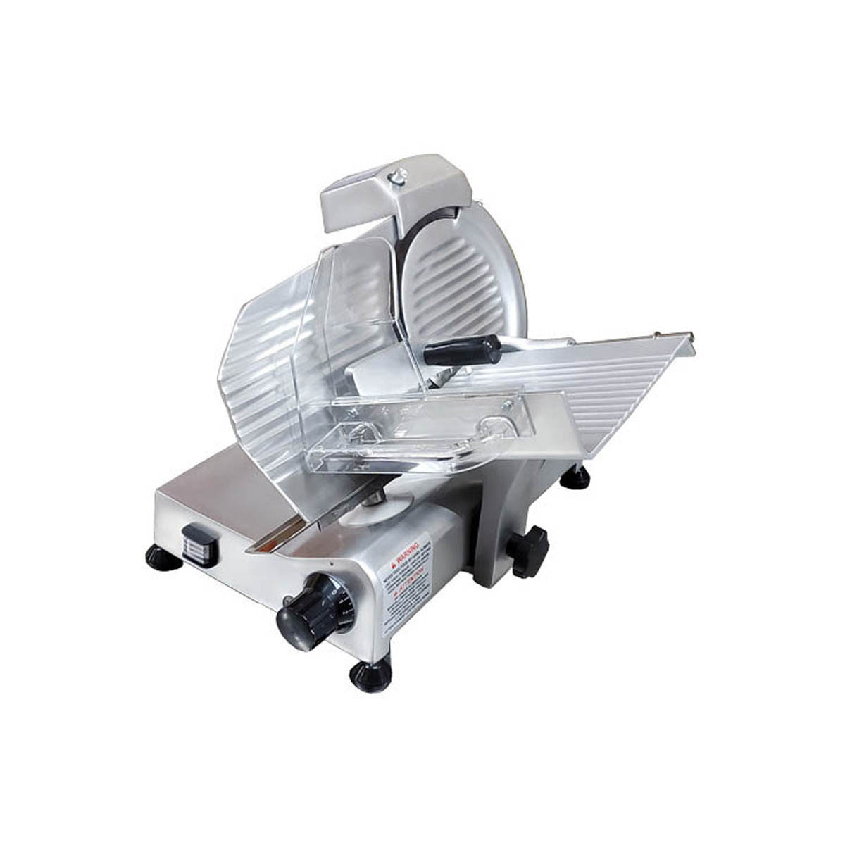 Omcan 13616 Meat Slicer - 9" Carbon Steel Blade, Belt-Driven, 1/4 HP, 120V 60Hz, Anodized Aluminum