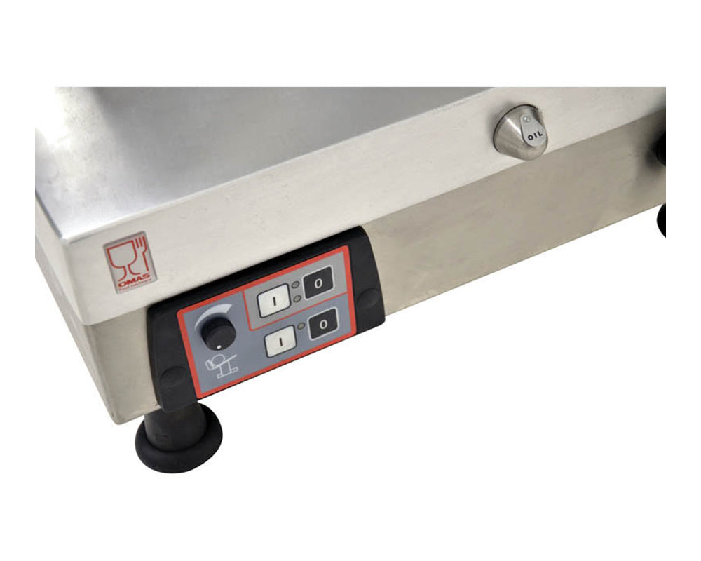 Omcan 13645 Automatic 13" High-Carbon Chromed Blade Meat Slicer, Gear, 1/2 HP Motors, 110V/60Hz, Gravity, Body | anodized aluminum