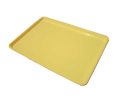 Omcan 14245 Yellow Plastic Rectangular Bakery Display Tray, 18" x 26" | plastic / poly -