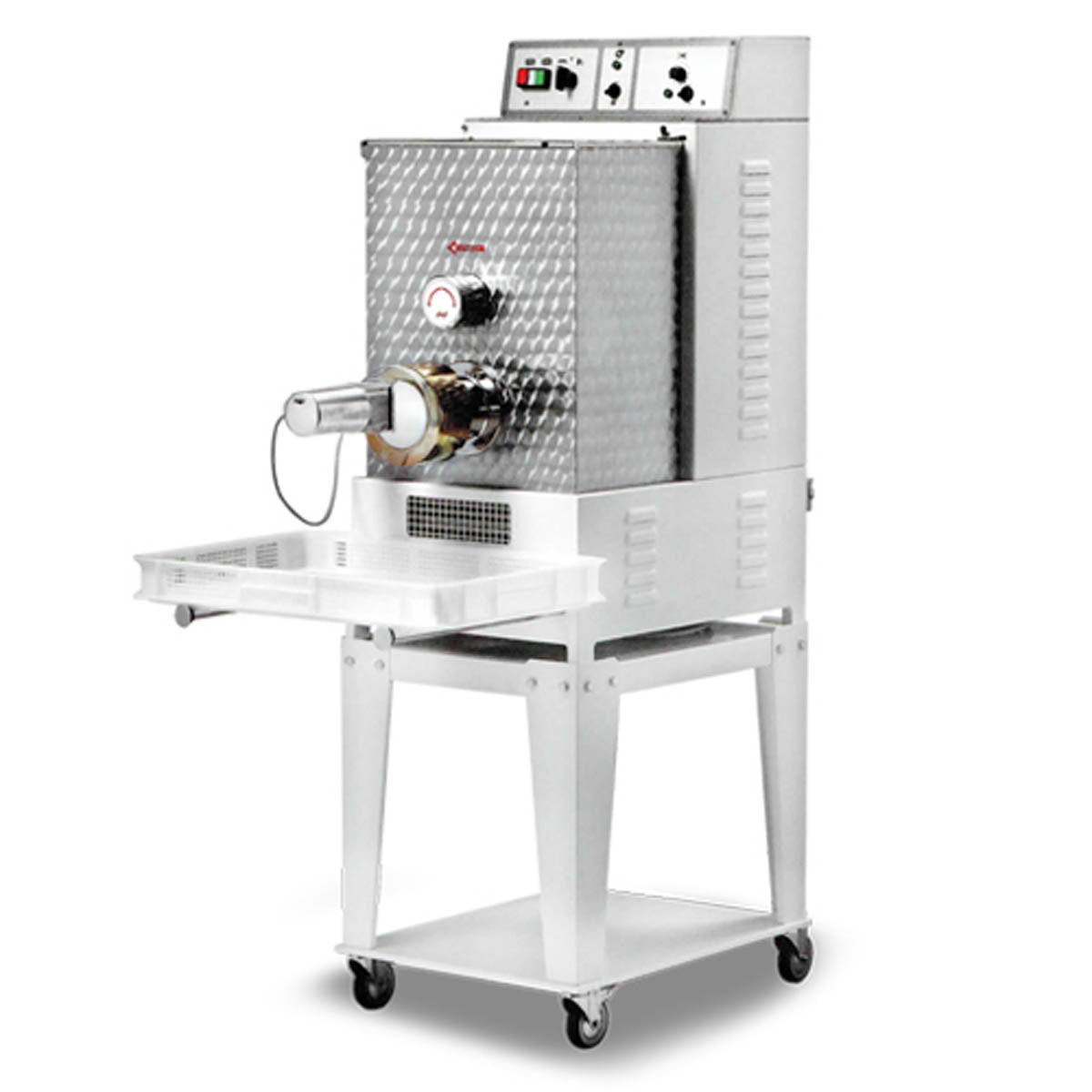 Omcan 16643 (PM-IT-0025) Floor Model Pasta Machine, 26 lbs Tank Capacity, 55 lbs Output/hr, 1-1/2 Hp | 18" Wide