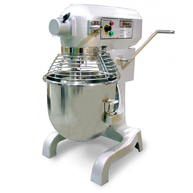 Omcan 17835 Countertop 20 qt Planetary Mixer with Guard and Timer, #12 HUB, 3-Speed, 1-1/2 hp | 16" Wide