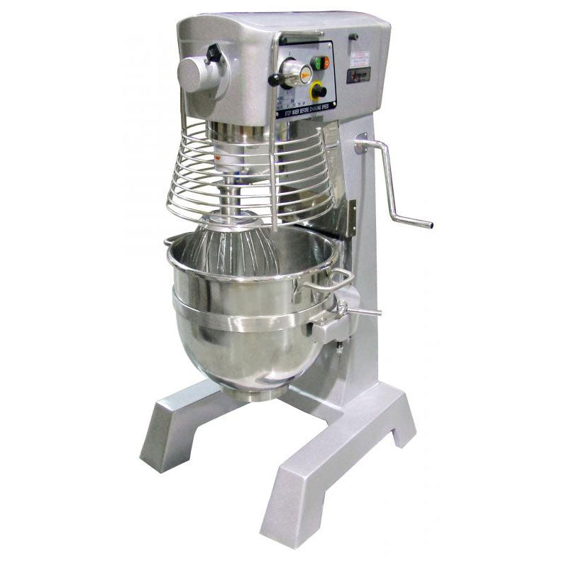 Omcan 17836 Floor Model 30 qt Planetary Mixer with Guard and Timer, #12 HUB, 3-Speed, 2 hp | 21" Wide