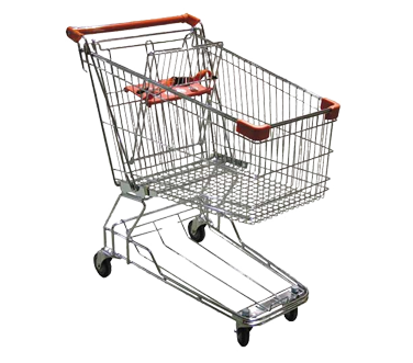 Omcan 18308 Shopping Cart, 33x20.5x36.5, 110 lb, Silver, Metal, Child Seat, Zinc/Chrome Finish