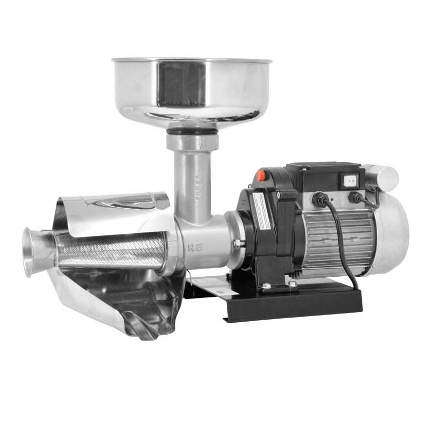 Omcan 18903 TS-IT-0110-L Squeezer, 650W/115V, Worm, 18/10 SS Filter Cone, Funnel/Drip Pan, Italy | 11.5" Wide