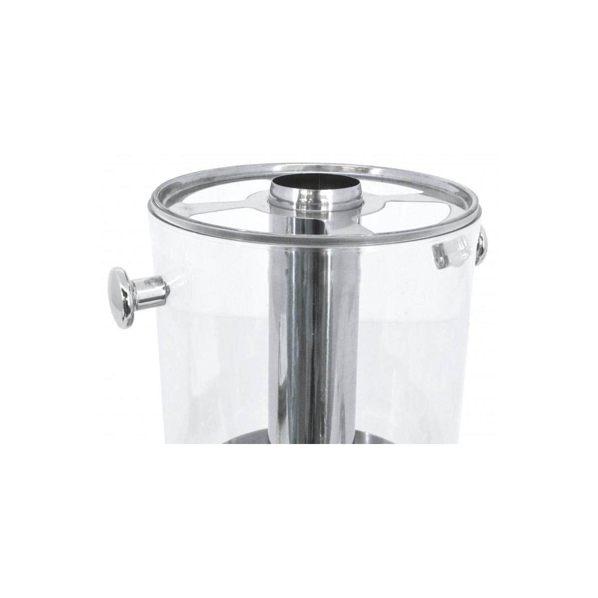 Omcan 19480 Triple Juice Dispenser - 3x8-Qt Clear Tanks, Metal Base, Ice Tubes, Taps & Tray | 15.15" Wide