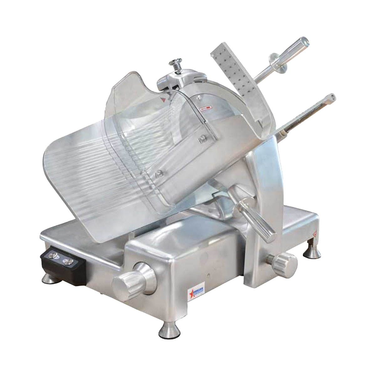 Omcan 23544 Manual Meat Slicer - 14″ Anodized Aluminum Blade, 1/2 HP, Gravity Feed, 110V | 31" Wide