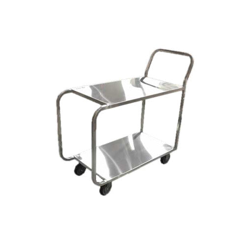 Omcan 23731 Solid Top Welded Stainless Steel Stock Cart w/ 2 Shelves | 700 lbs.