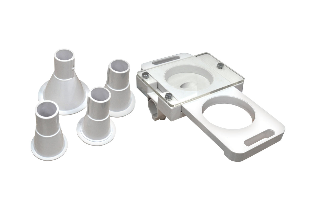 Omcan 24027 Clear Acrylic Hamburger Patty Press Attachment for Meat Grinders & Sausage Stuffers