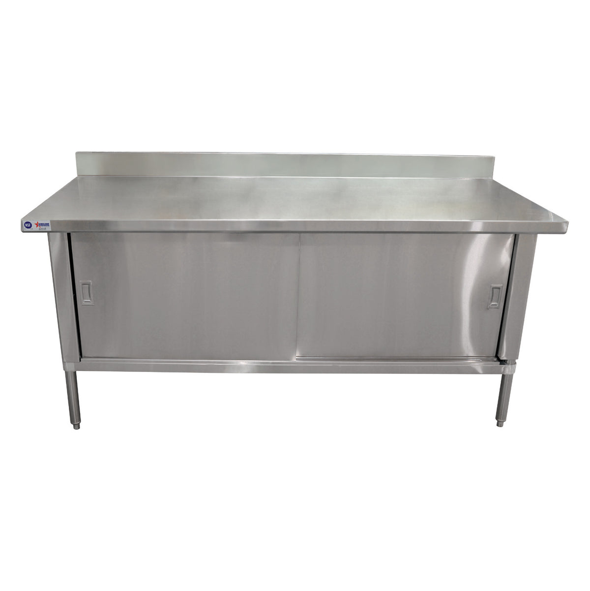 Omcan 24407 Cabinet Base Sliding Doors Work Table | 60" Wide