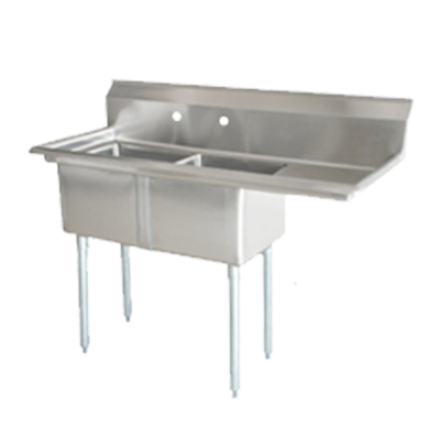 Omcan 25257 Two Compartment Sink | 74.5" Wide