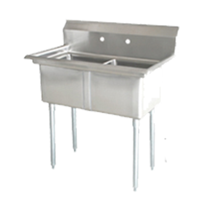Omcan 25266 Two Compartment Sink | 41" Wide