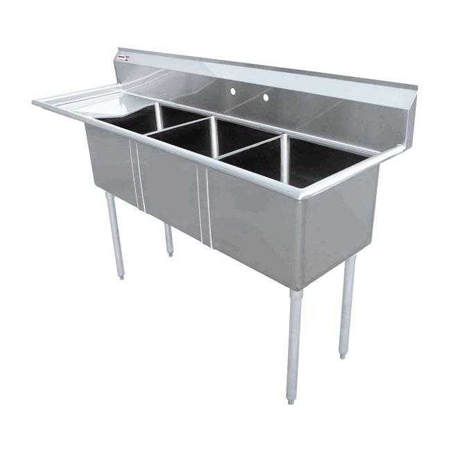Omcan 25271 Three Compartment Sink | 74.5" Wide