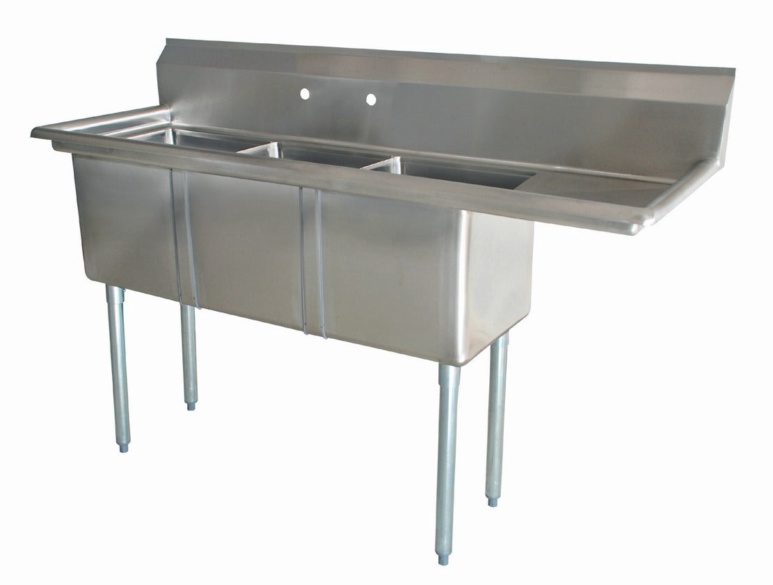 Omcan 25272 Three Compartment Sink | 74.5" Wide