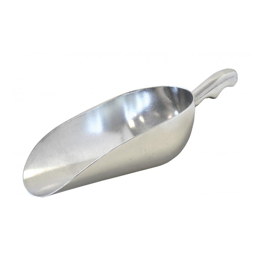 Omcan 27682 Aluminum Solid Round-Bottom Ice Scoop, 38 oz, 30-38 oz Range | 30 - 38 oz