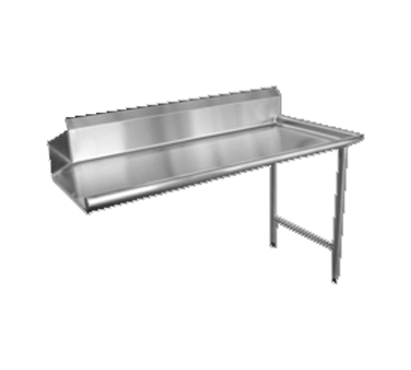 Omcan 28473 26" S.Steel Straight Dishtable - 10" Splash Height, 18-Gauge / Right Side