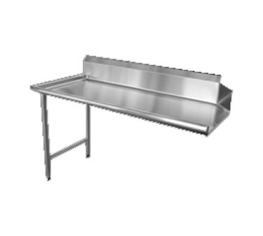 Omcan 28478 60" Stainless Steel Straight Dishtable, 10" Splash Height, 18-Gauge / Left Side