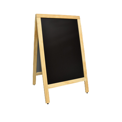 Omcan 31398 Chalk Board, Natural Wood Frame, 20" X 34" Chalkboard, Chalks, Markers & Eraser