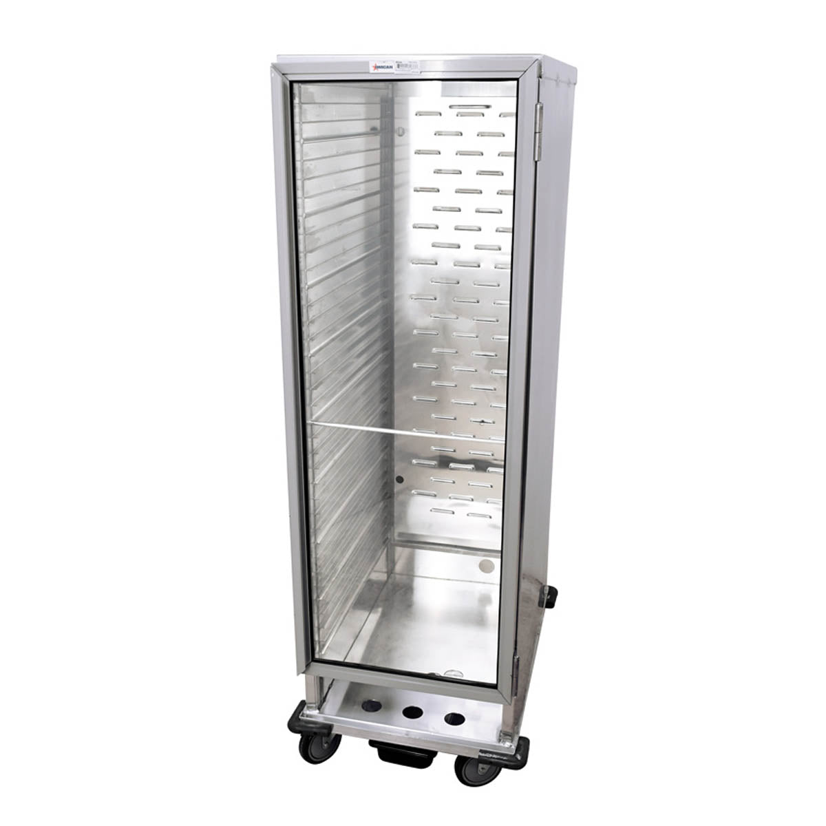 Omcan 31834 Mobile Full Height Non-Insulated Heated/Proofing Cabinet, (1) Glass Door | 21" Wide