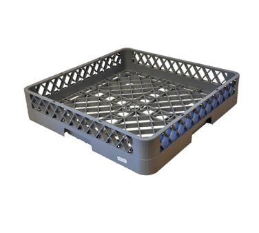Omcan 37388 Dishwasher Rack, Full Base, 19-1/4" x 19-1/4" x 4", Gray Plastic