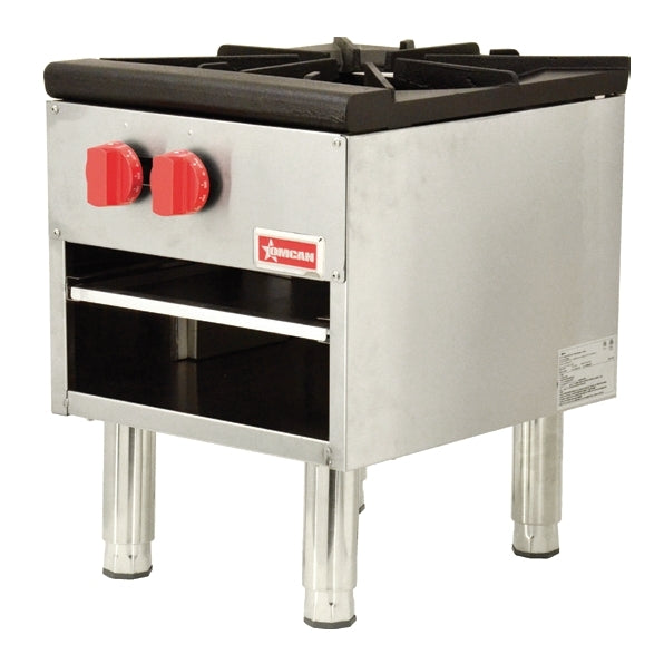Omcan 37525 18" Natural Gas Stock Pot Range w/ (1) Three Ring Burner, LP Conversion Kit Included, Manual Controls, 100.000 BTU