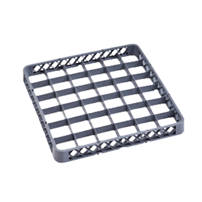 Omcan 37876 Dishwasher Rack Extender, 19-3/4"W x 19-3/4"D x 2"H, 6 Row, Gray Full Size Cup Extender