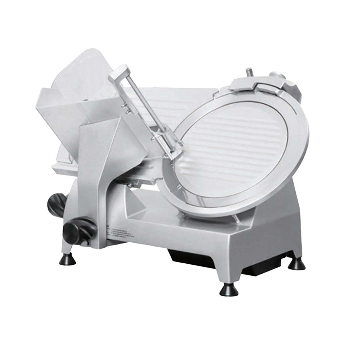 Omcan 39467 Elec Meat Slicer, 8" Blade, Belt-Driven, Die-Cast, Built-in Sharpener, 0.15 kW, 110V, ETL Certified