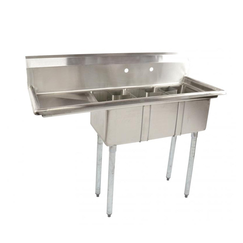 Omcan 39762 Three Compartment Sink | 48.63" Wide