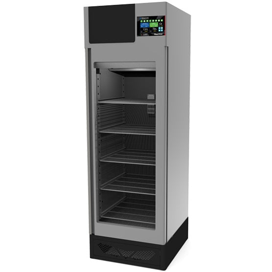 Omcan 40345 Meat Dry Aging Cabinet, 28-3/4"W, 220lb Capacity, 14°F-158°F, Steel Glass Door, Climatouch Touch Control
