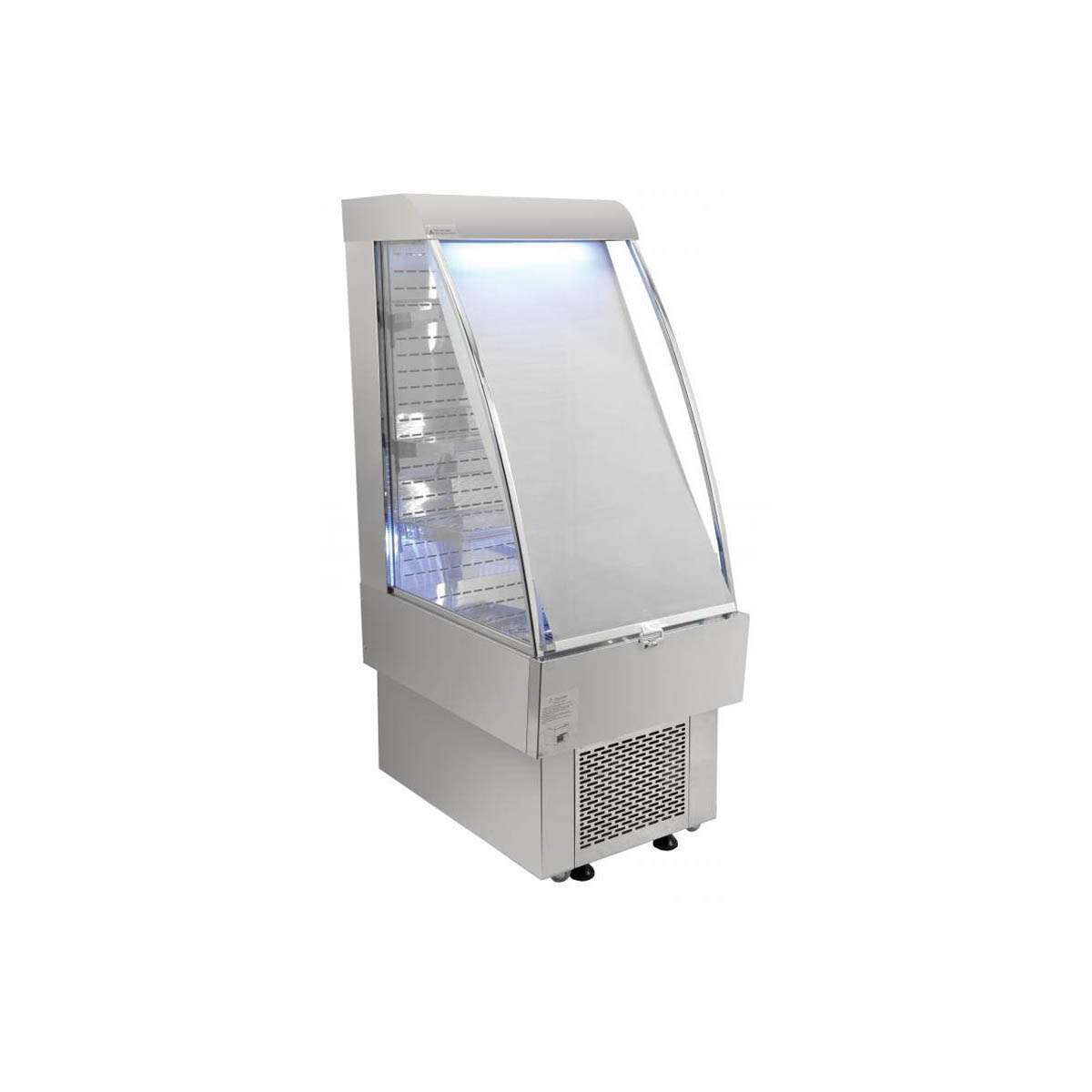 Omcan 40438 23" Vertical Open Air Merhandiser, Self-Contained, 3 Shelves, 8.12 cu ft.