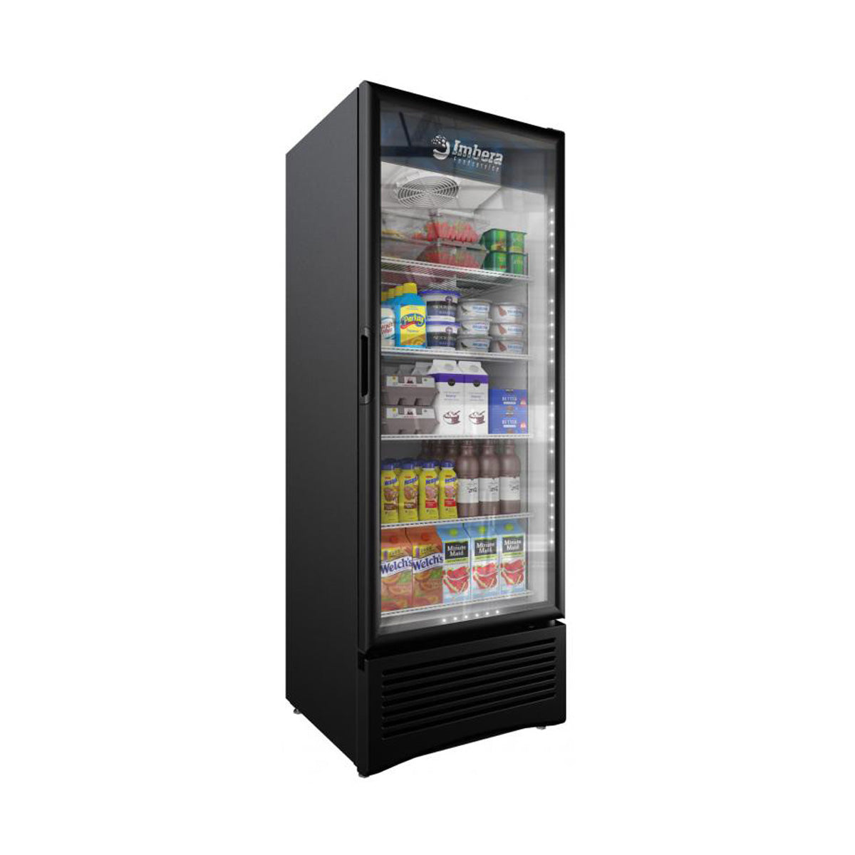 Omcan 41161 29" 1-Section Merchandiser Refrigerator w/ Glass Door, in Black 19.2 cu. ft.