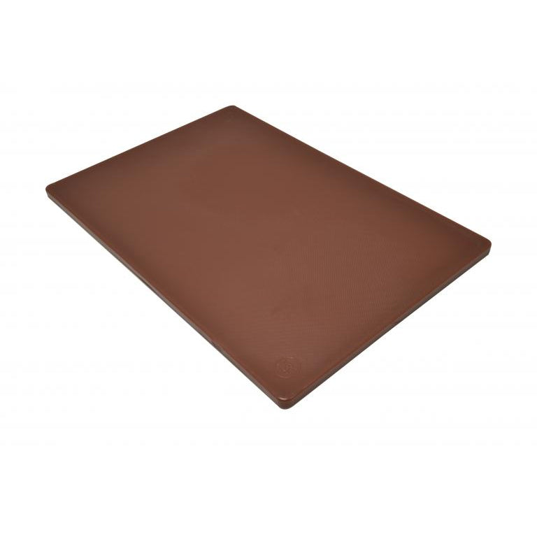 Omcan 41199 Plastic Cutting Board, 12" x 18" x 1/2" Brown, Dishwasher Safe, USDA/FDA/NSF