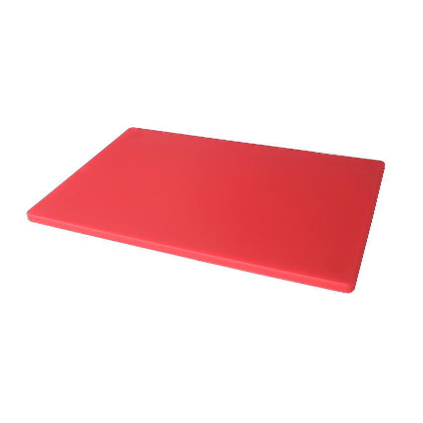 Omcan 41212 Plastic Cutting Board, 18" x 24" x 1/2" Red, Dishwasher-Safe, USDA/FDA/NSF