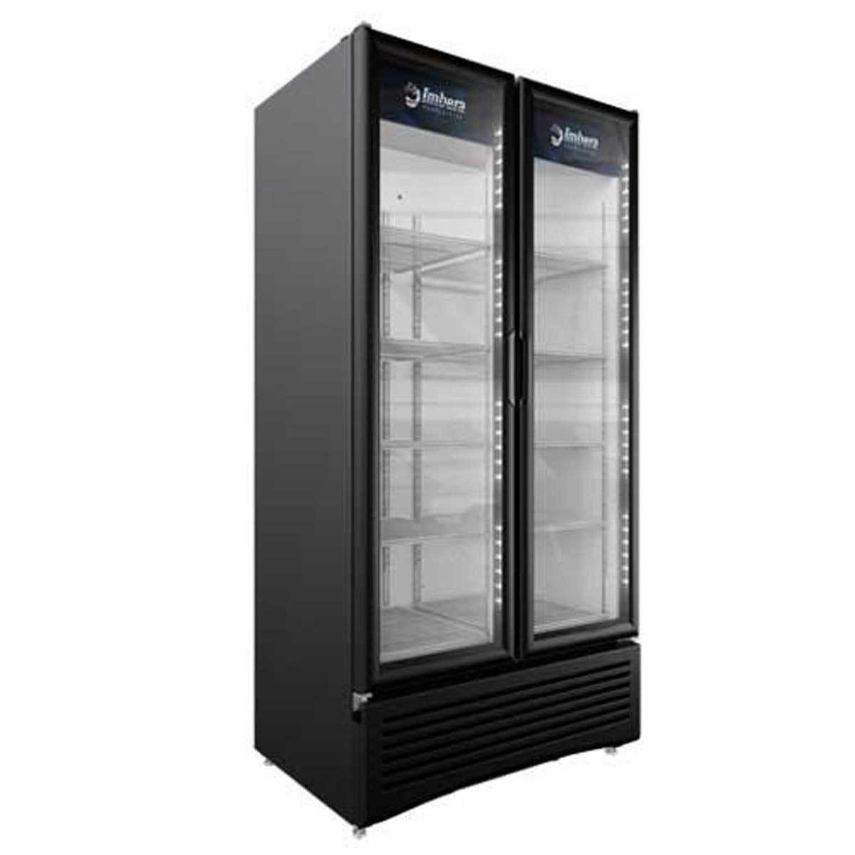 Omcan 41219 39" 2-Section Merchandiser Refrigerator w/ Glass Door, 26.7 cu. ft.