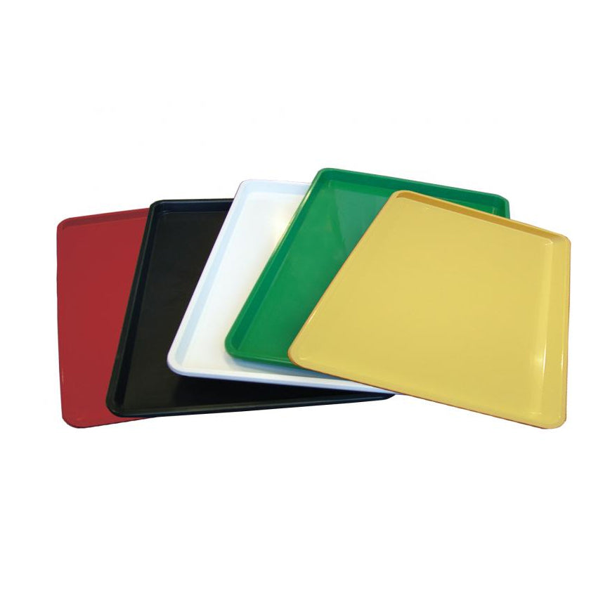 Omcan 41347 Bakery Display Tray, Red Plastic, 18" x 26" , Perfect for Meat & Pastry | plastic / poly -