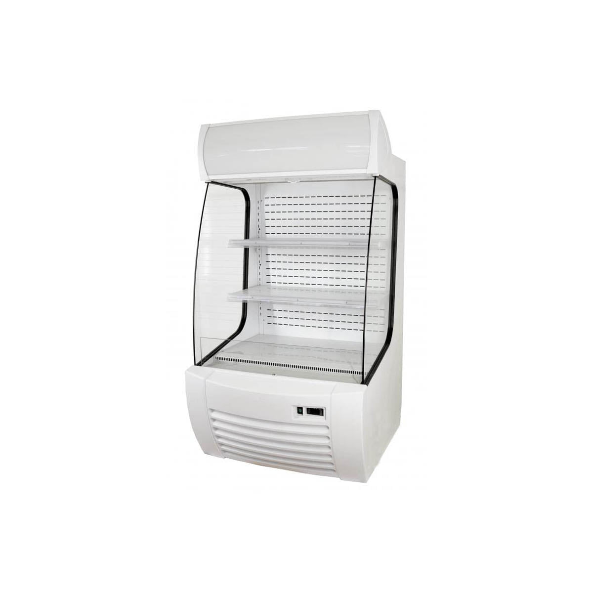 Omcan 41465 37" Open Air Refrigerated Display Case in White, 2 Shelves, 12.71 cu.ft.