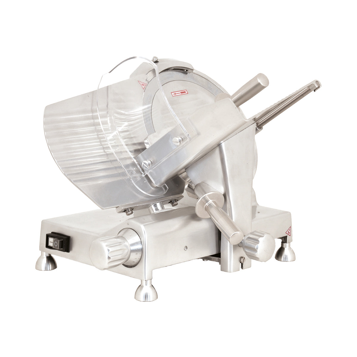 Omcan 41712 12" Manual Meat Slicer, Anodized Aluminum, 1/3 HP, 110V 60Hz, Belt Drive, Gravity Feed, CE Certified